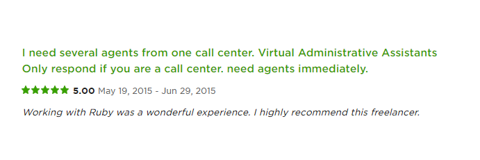 Upwork Review - Ruby - TRY SOLUTION Client Testimonial